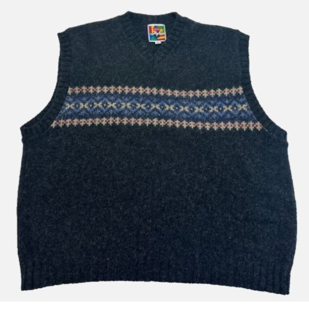 Levi's Vintage Wool Knit Vest Made in USA Men's Size XL Black New without tags